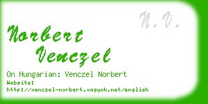 norbert venczel business card